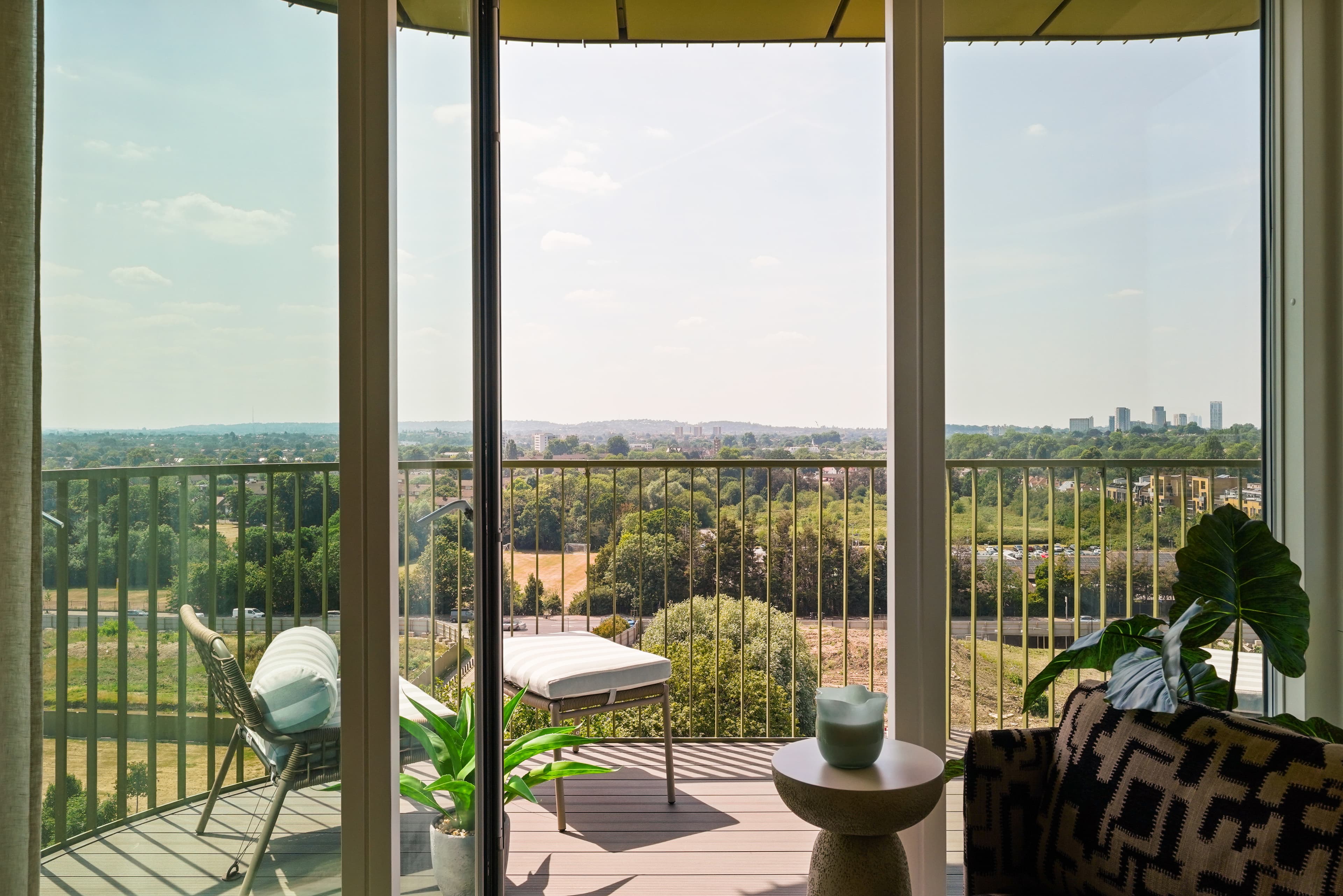 London skyline view from a 4WALLS new build development