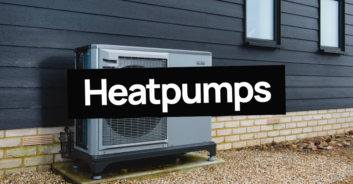 Heatpumps installed next to a house in the UK