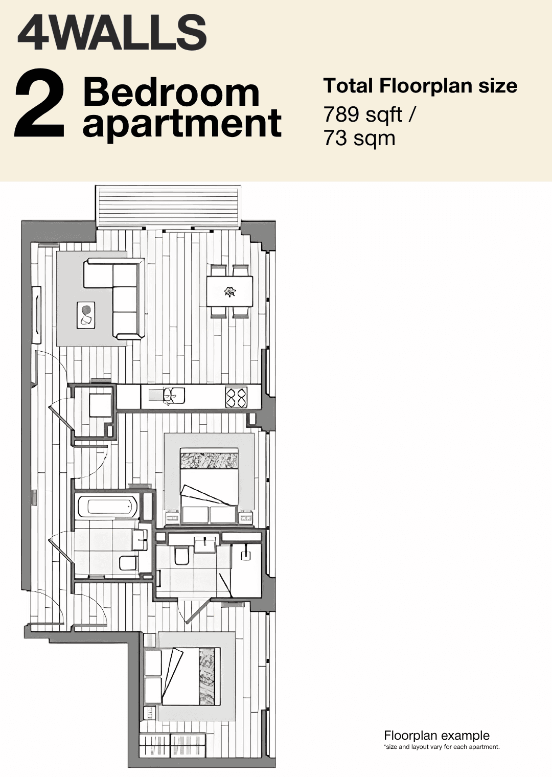 Floorplan 3 - 2 Bedroom Flat