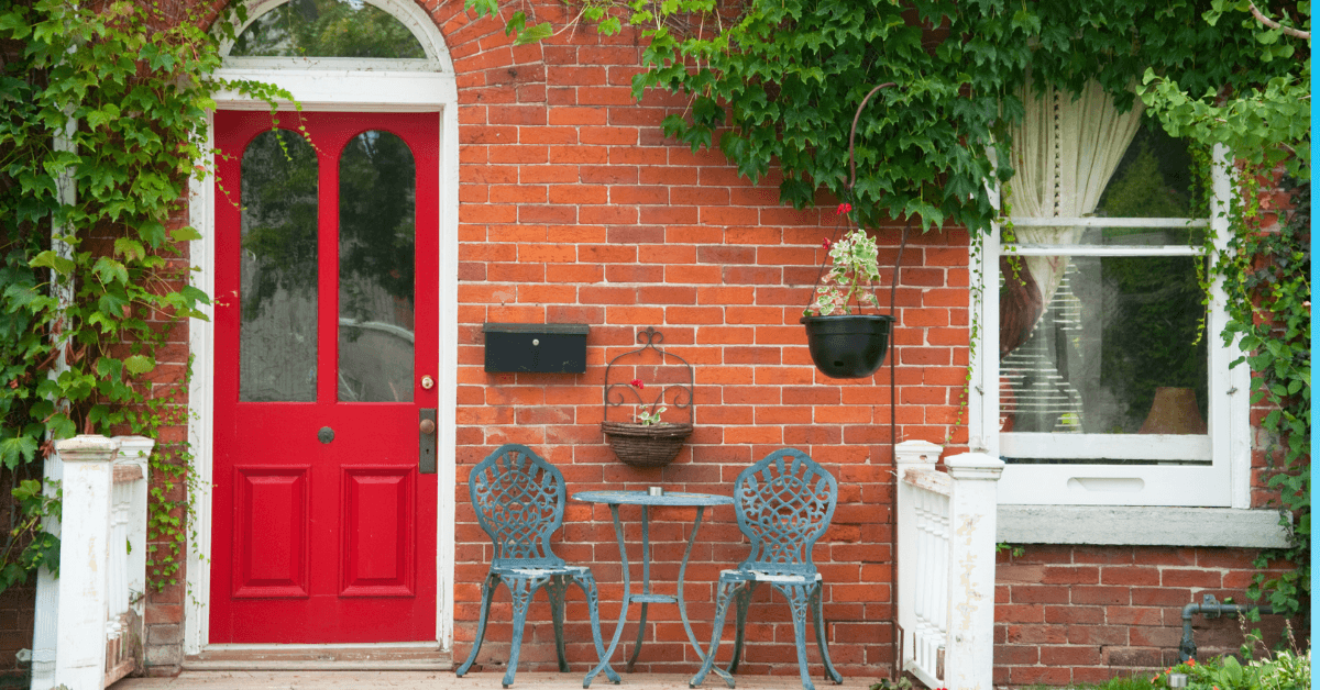red door on house